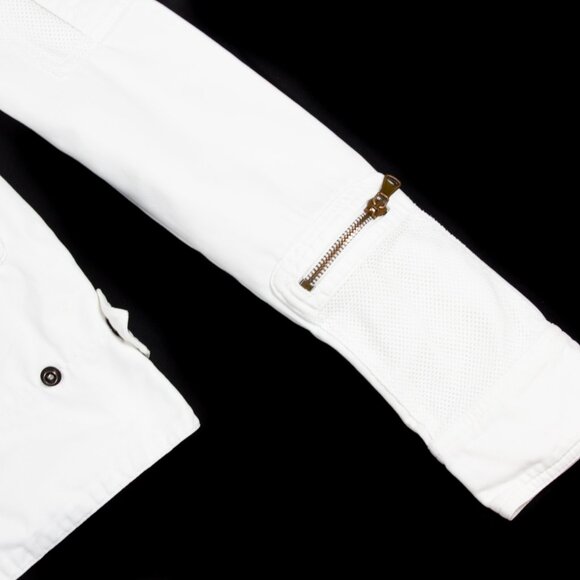 VINTAGE WHITE MULTIPOCKET D&G JACKET WHITE DENIM - Picture 5 of 8